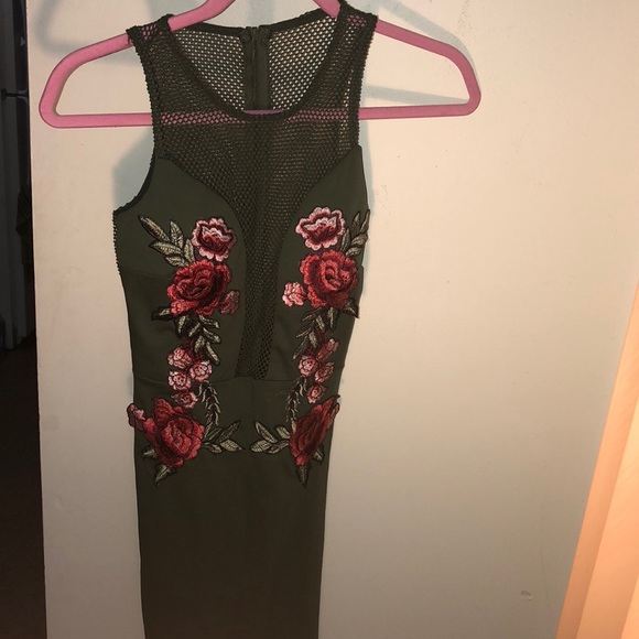 Green Rose mesh dress - Picture 1 of 4